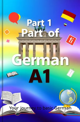 A book cover design titled "Part 1 of German A1" in a bold, modern font centered on the page