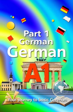 A book cover design titled "Part 1 of German A1" in a bold, modern font centered on the page