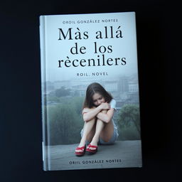 A serious and sad book cover for a novel titled 'Más allá de los recuerdos' by Oriol González Nortes