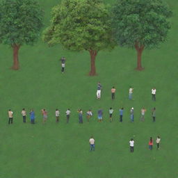 An image emphasizing unity in diversity for environmental stewardship. Diverse groups of people standing together in action, planting trees, against a vibrant, lush green backdrop. Symbols reinforcing collective responsibility, urgent positive change, and the impact of united efforts for a sustainable future.