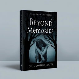 A serious and sad book cover for a novel titled 'Beyond Memories' by Oriol González Nortes