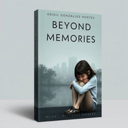 A serious and sad book cover for a novel titled 'Beyond Memories' by Oriol González Nortes