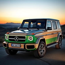 A modern SUV inspired by the 1984 Mercedes-Benz T200, featuring a front end that closely resembles the original design with a prominent emblem and classic rounded headlights