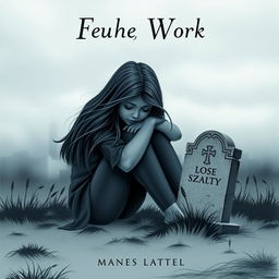 A cover design for a book featuring a teenage girl seated on the ground, hugging her knees