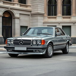 A modern reinterpretation of the 1984 Mercedes W123, combining classic luxury with contemporary design elements