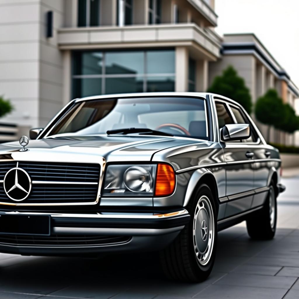 A modern reinterpretation of the 1984 Mercedes W123, combining classic luxury with contemporary design elements