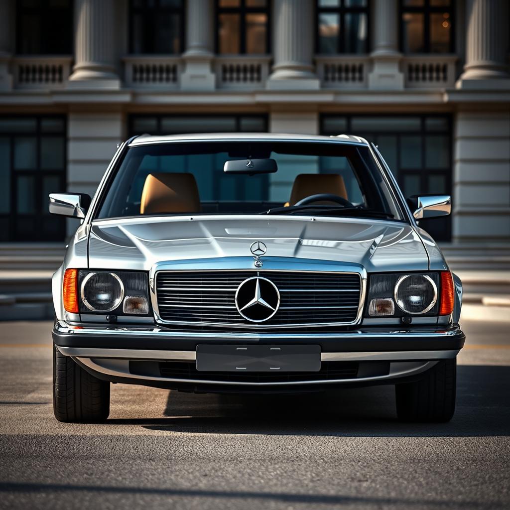 A modern reinterpretation of the 1984 Mercedes W123, combining classic luxury with contemporary design elements