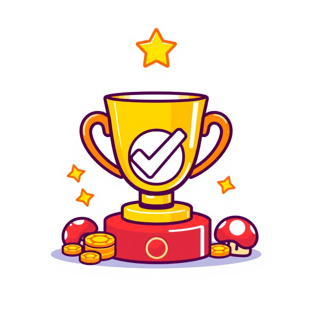 A colorful and playful icon symbolizing 'certifications' inspired by the Mario Bros universe