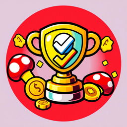 A colorful and playful icon symbolizing 'certifications' inspired by the Mario Bros universe