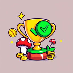 A cheerful and colorful icon for 'certifications' inspired by the Mario Bros universe