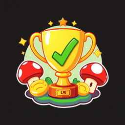 A cheerful and colorful icon for 'certifications' inspired by the Mario Bros universe