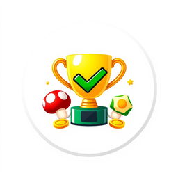 A circular icon for 'certifications' designed in the style of the Mario Bros universe, set against a clean white background