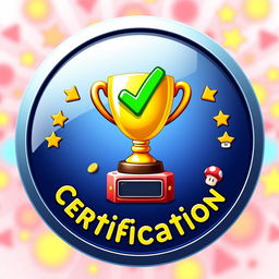 A circular icon representing 'certifications' with a delightful Mario Bros vibe