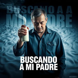 A dramatic movie poster featuring a father holding a bottle of milk in one hand and a pack of cigarettes in the other