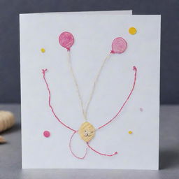 Craft a whimsical 'Transcellular Lasso' card, an 'upcell' type. Capture a lovable cell with a face being moved by a magical lasso, expressing transcellular migration similar to mitosis. Highlight the temporary relocation of the cell from one Stable to another.