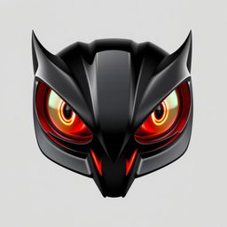 A 3D design of dark, menacing eyes for a car, created in a PNG format