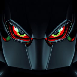 A 3D design of dark, menacing eyes for a car, created in a PNG format