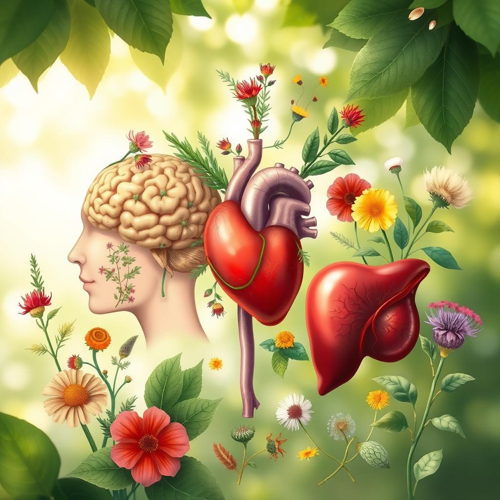 A detailed illustration of the concept of herbal medicine based on the principle of the singularity of organs