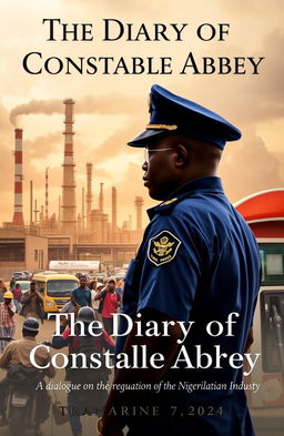 A book cover design for 'The Diary of Constable Abbey - A dialogue on deregulation of the downstream of the Nigerian Petroleum Industry'