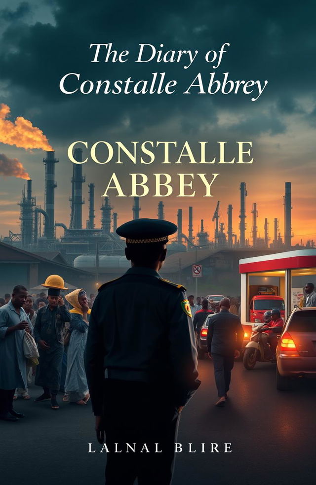 A book cover design for 'The Diary of Constable Abbey - A dialogue on deregulation of the downstream of the Nigerian Petroleum Industry'