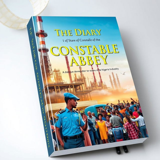 A visually striking book cover for 'The Diary of Constable Abbey - A dialogue on deregulation of the downstream of the Nigerian Petroleum Industry'