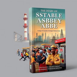 A visually striking book cover for 'The Diary of Constable Abbey - A dialogue on deregulation of the downstream of the Nigerian Petroleum Industry'