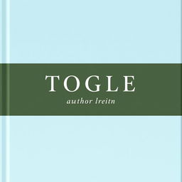A stylish book cover design featuring a light blue gradient for the top and bottom edges, creating a serene and calming effect