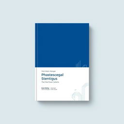 A sleek and modern book cover design for a scientific publication, featuring a clean layout with a striking combination of blue and white