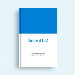 A sleek and modern book cover design for a scientific publication, featuring a clean layout with a striking combination of blue and white