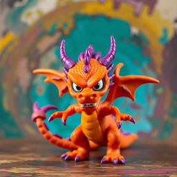 A fierce dragon figure with intricate details and bold colors, inspired by the designer toy style of Superplastic and Kidrobot