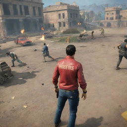 An image from Free Fire, a popular mobile battle royale game, one year in the future. Highlight improved graphics, new characters, expanded maps, advanced weapons, and exciting gameplay elements for an enhanced gaming experience.