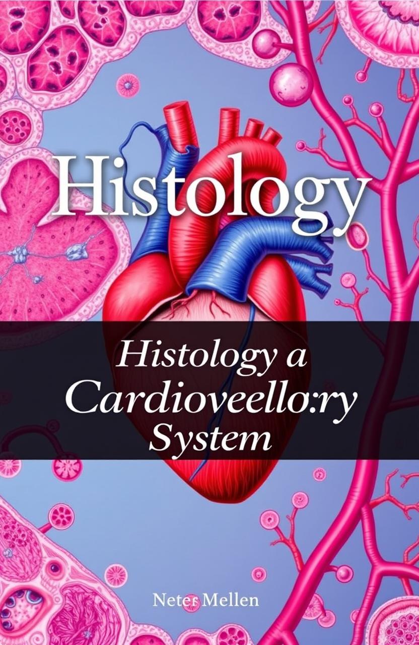 A beautifully designed book cover focused on the histology of the cardiovascular system