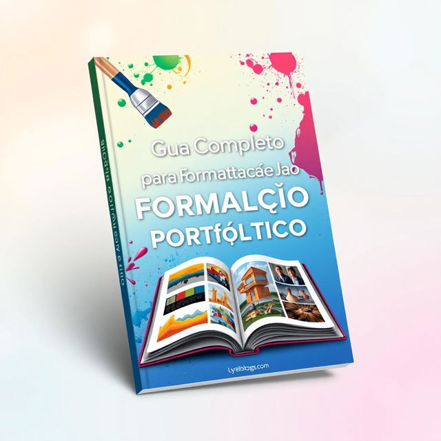 A visually appealing eBook cover design for a comprehensive guide on artistic portfolio formatting