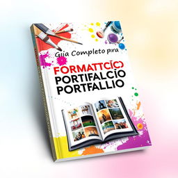 A visually appealing eBook cover design for a comprehensive guide on artistic portfolio formatting