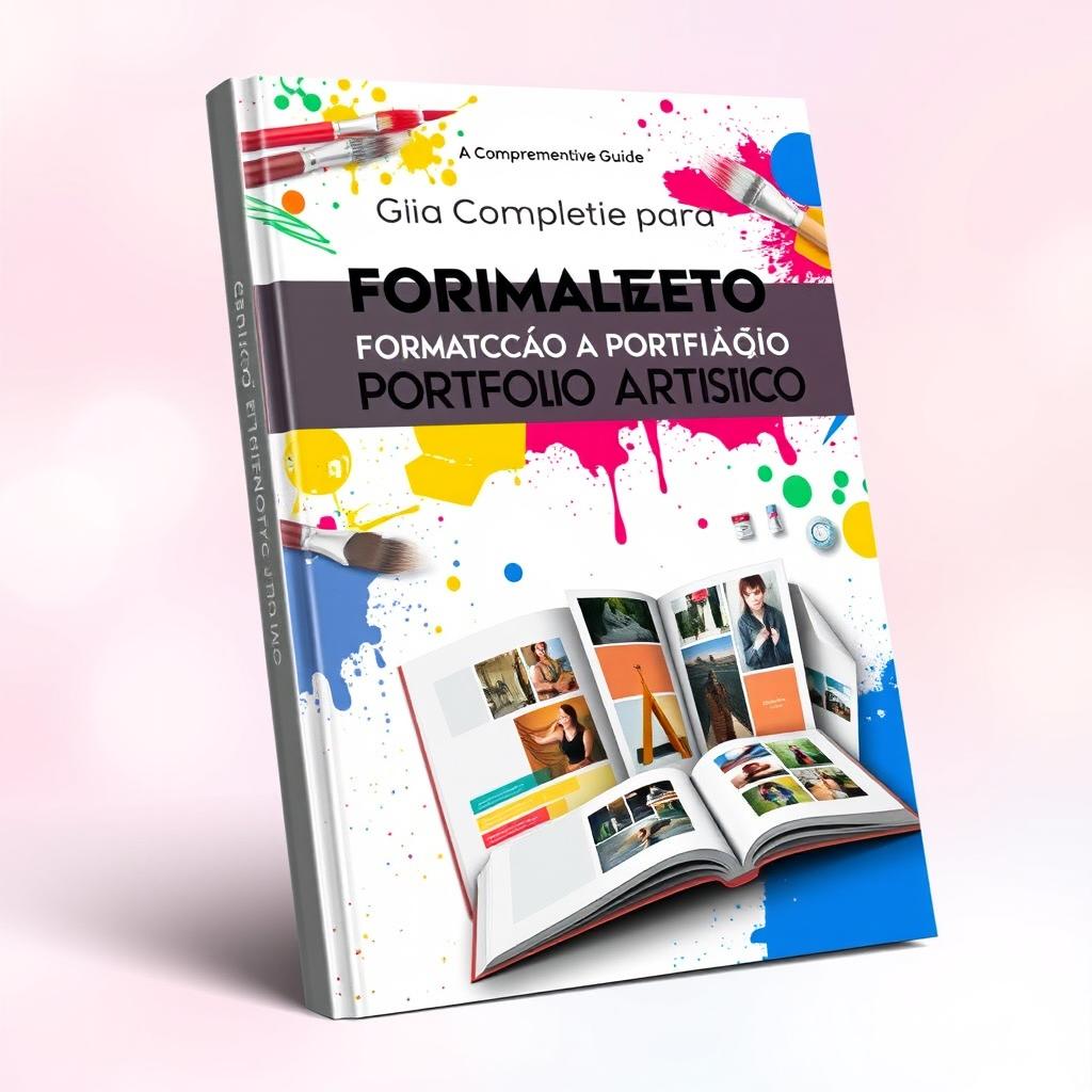 A visually appealing eBook cover design for a comprehensive guide on artistic portfolio formatting