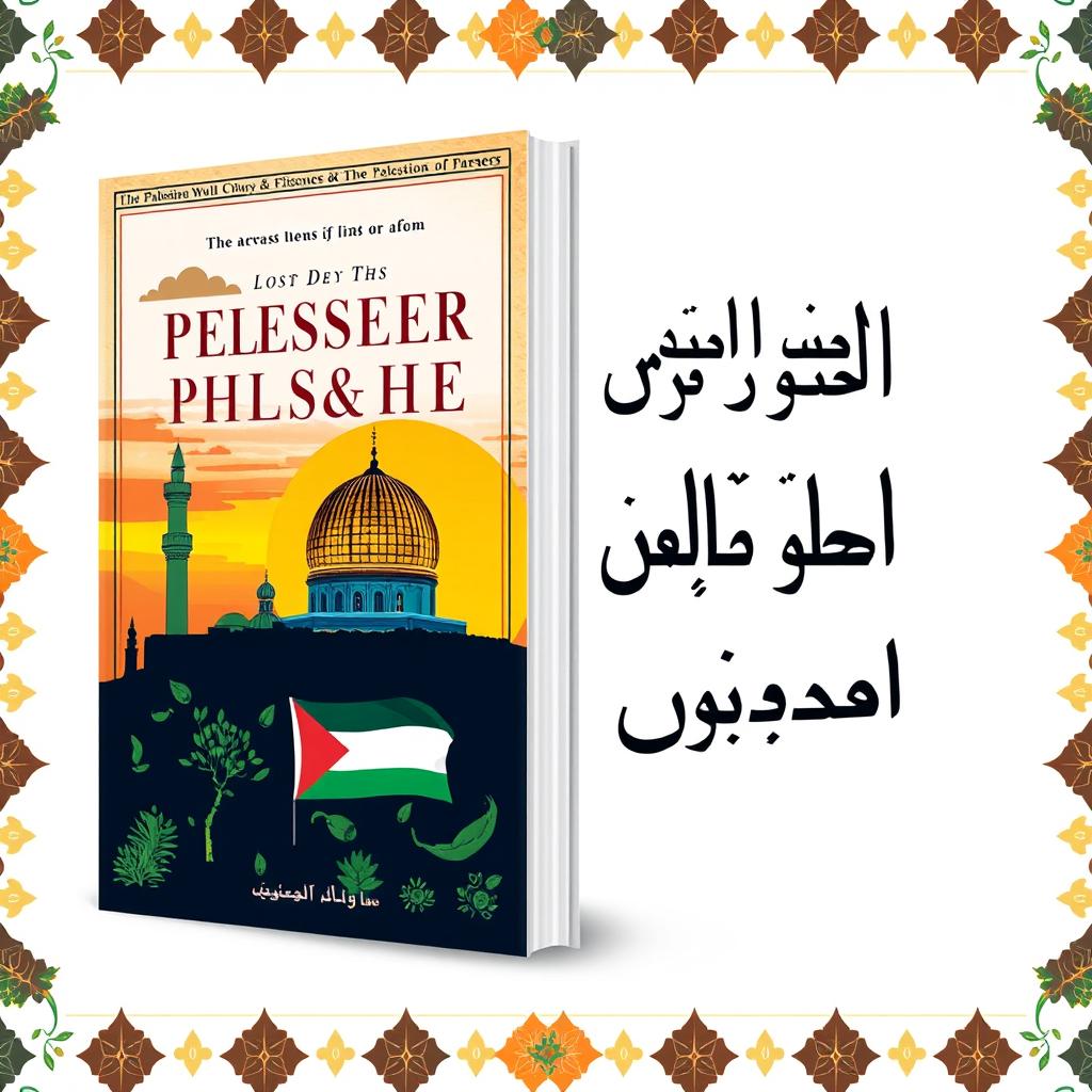 A visually striking book cover featuring elements that represent Palestinian culture and history