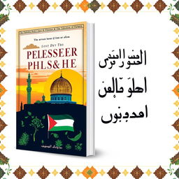 A visually striking book cover featuring elements that represent Palestinian culture and history