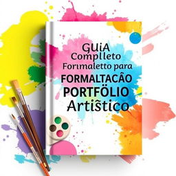 A visually appealing eBook cover design for a comprehensive guide on formatting an artistic portfolio