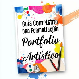 A visually appealing eBook cover design for a comprehensive guide on formatting an artistic portfolio