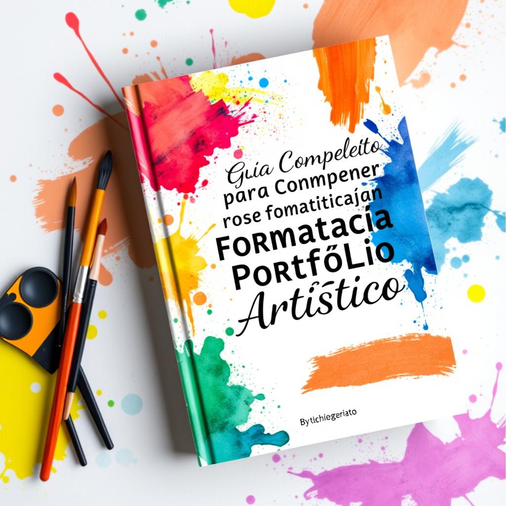 A visually appealing eBook cover design for a comprehensive guide on formatting an artistic portfolio