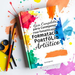 A visually appealing eBook cover design for a comprehensive guide on formatting an artistic portfolio