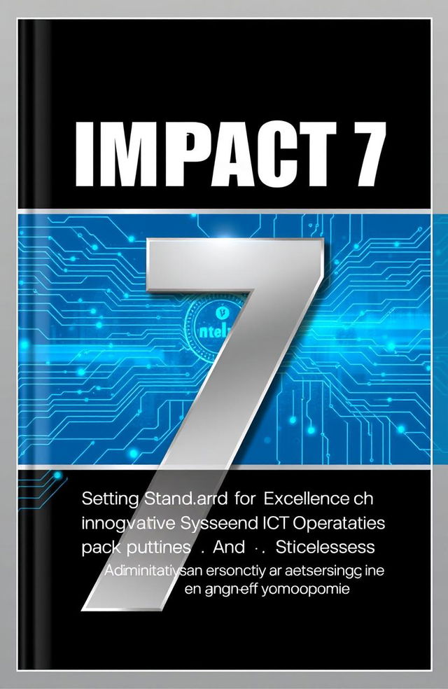 A professional and modern book cover design for a title named 'IMPACT 7'