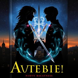 A book cover featuring two adult male silhouettes, one with long hair and the other with shorter hair, symbolizing a romantic relationship