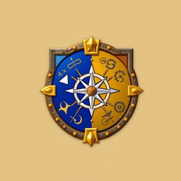 An emblem representing a medieval European civilization or kingdom, featuring a classic shield as the primary element