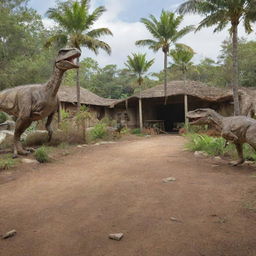 The Jurassic-themed island is expanded further, including another enclosure housing agile and swift Velociraptors. The paddock is fitted with increased security measures, as these dinosaurs cunningly observe their new environment.