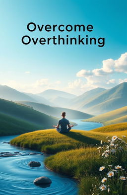 A serene and peaceful scene representing the concept of overcoming overthinking