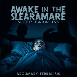 A haunting poster for a horror documentary focusing on the internal struggles of a young boy battling sleep paralysis