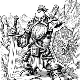 A Dwarf warrior depicted in classic Dungeons & Dragons style