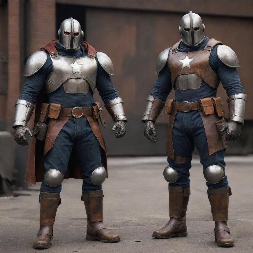 Superheroes in a dieselpunk theme, they are adorned with industrial-grade armor and gear, fashioned out of burnished metal and distressed leather. Their abilities are amplified by gritty, heavy machinery that resonates with the aesthetics of interwar period.