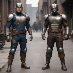 Superheroes in a dieselpunk theme, they are adorned with industrial-grade armor and gear, fashioned out of burnished metal and distressed leather. Their abilities are amplified by gritty, heavy machinery that resonates with the aesthetics of interwar period.